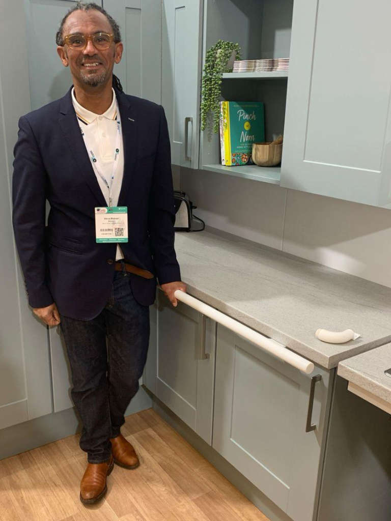 steve with a white grab a rail