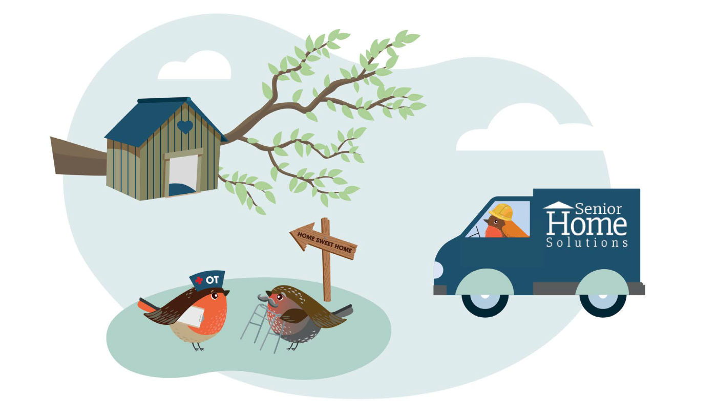 Senior Home Solutions Bird graphic