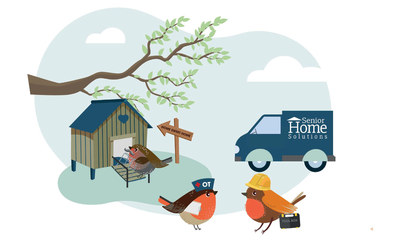 Senior Home Solutions Bird graphic